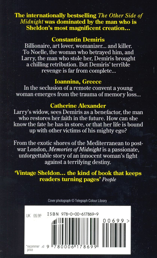 Бумажная книга «Memories of Midnight», автор Сидни Шелдон - фото №1