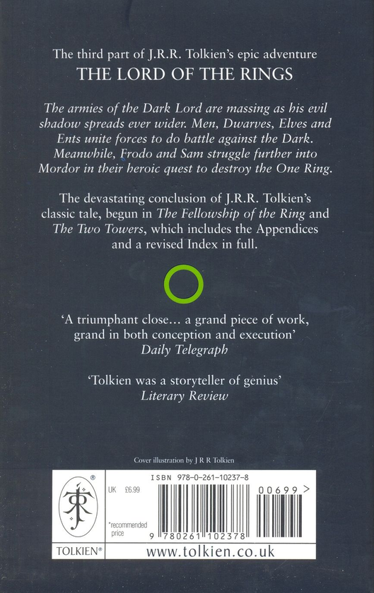 Бумажная книга «The Lord of the Rings. Part 3. The Return of the King», автор Джон Р. Р. Толкин - фото №1