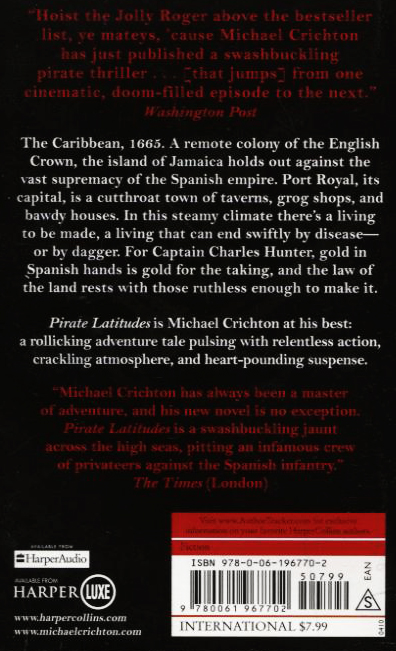 Бумажная книга «Pirate Latitudes», автор Майкл Крайтон - фото №1