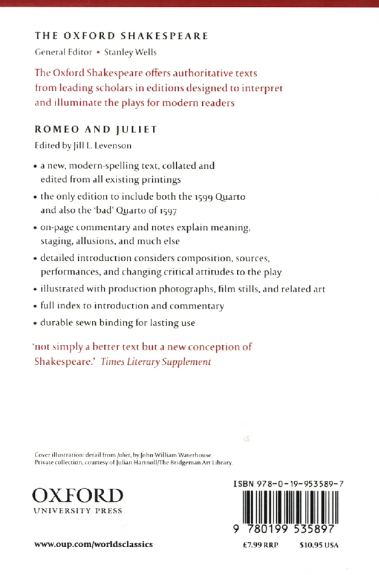 Бумажная книга «Romeo and Juliet», автор Уильям Шекспир - фото №1