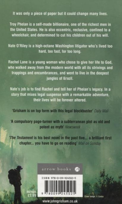 Паперова книга «The Testament», автор Джон Ґрішем - фото №1