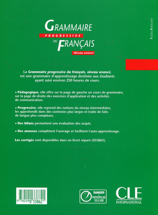 Паперова книга «Grammaire Progressive du Francais Niveau Avance», авторів Жан-Луї Фрера, Мішель Булар - фото №1