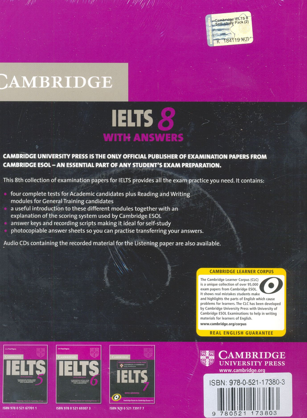 Бумажная книга «Cambridge IELTS 8 Self-study Pack. Student's Book (+ 2 CDs)» - фото №1