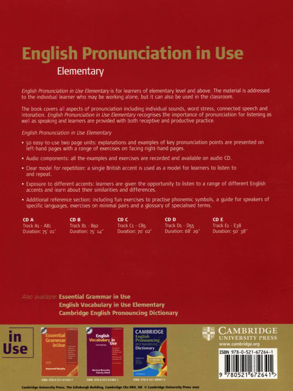 [object Object] «English Pronunciation in Use Elementary: Self-Study and Classroom Use (+ 5 CD)», автор Джонатан Маркс - фото №3 - мініатюра