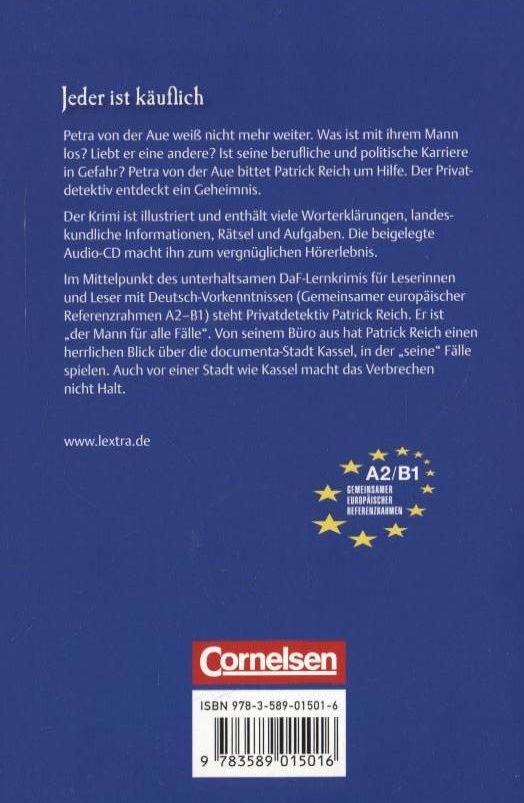 Паперова книга «Jeder ist kauflich. A2-B1 (+ CD-ROM)», авторів Фолькер Борбейн, Марі-Клер Лоек-Відерс - фото №1