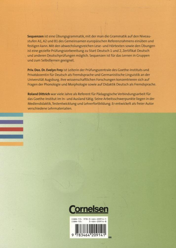 Бумажная книга «Sequenzen Ubungsgrammatik. Deutsch als Fremdsprache (+ CD-ROM)», авторов Эвелин Фрей, Роланд Диттрих - фото №1