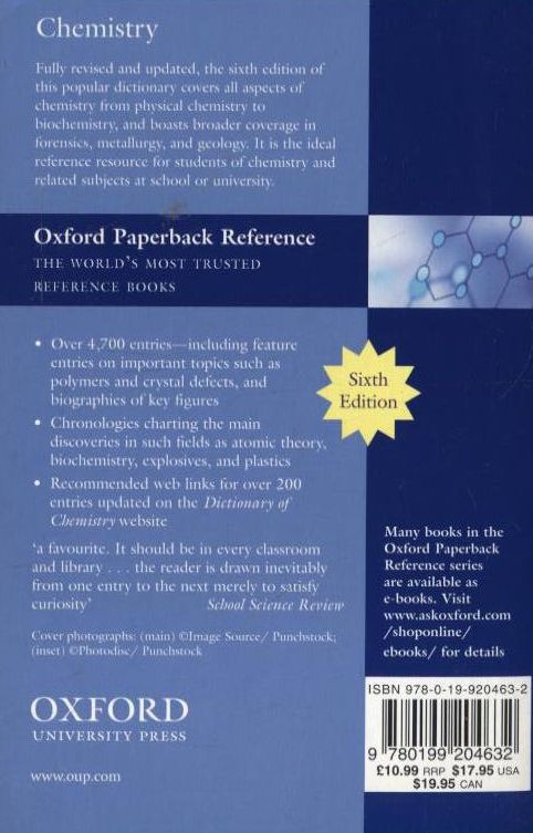Бумажная книга «Oxford Dictionary Of Chemistry» - фото №1