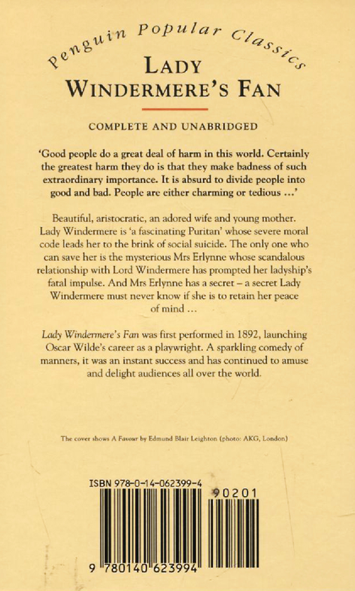 Паперова книга «Lady Windermere's Fan», автор Оскар Вайлд - фото №1