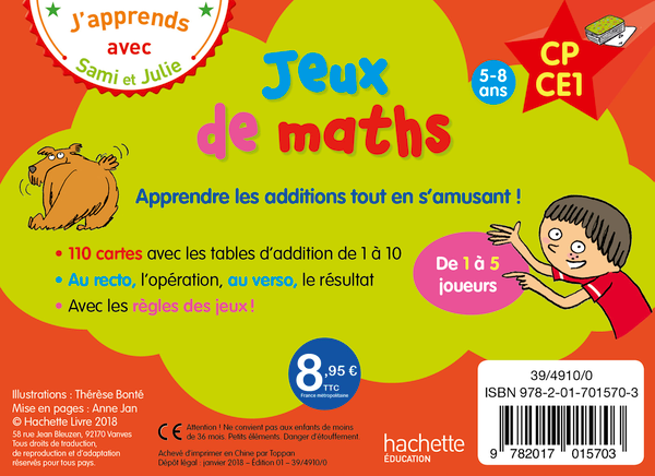Бумажная книга «J'apprends avec Sami et Julie: Jeux de maths» - фото №1