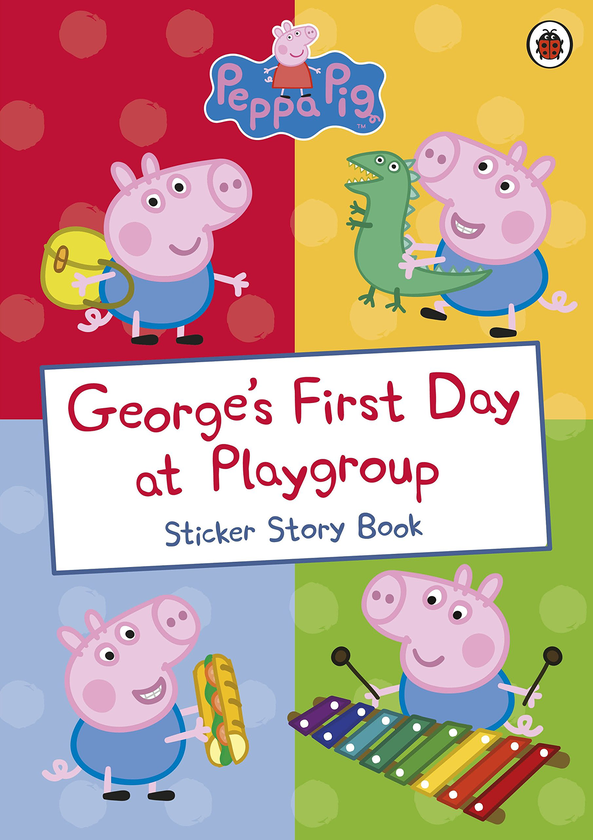 Бумажная книга «Peppa Pig: Georges First Day at Playgroup. Sticker Story book», автор Сью Николсон - фото №1