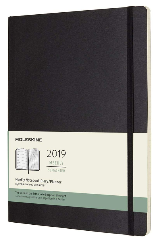  «Еженедельник Moleskine на 2019 год черный (DSB12WN4Y19)», бренда Moleskine - фото №1