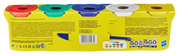  «Набір пластиліну Play-Doh з 5 баночок в асортименті (5010993825660)», бренду Hasbro - фото №1