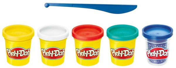  «Набір пластиліну Play-Doh з 5 баночок в асортименті (5010993825660)», бренду Hasbro - фото №1
