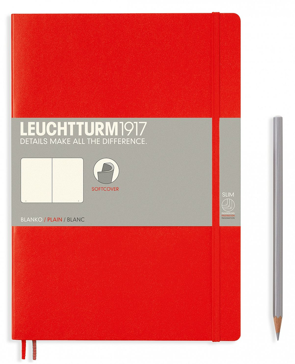  «Нотатник Leuchtturm1917 B5 Чисті аркуші Червоний (349305)», бренду Leuchtturm1917 - фото №1