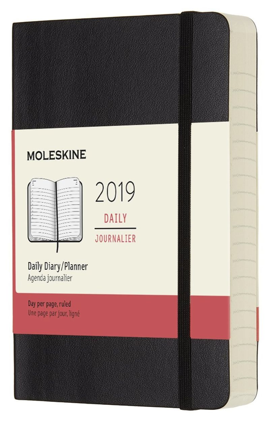  «Ежедневник карманный Moleskine на 2019 год черный (DSB12DC2Y19)», бренда Moleskine - фото №1