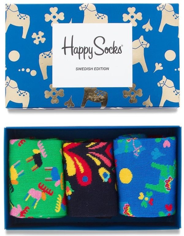 «Носки Happy Socks Swedish Edition Socks Gift Box 3 пары 41-46 р (XSWE08-6000)», бренда Happy Socks - фото №1