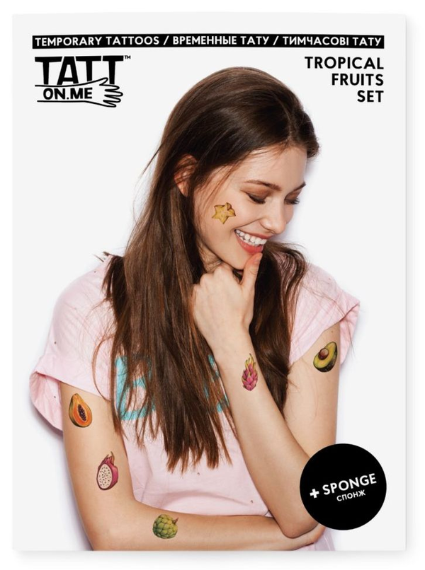 «Временные тату TATTon.me Tropical Fruits set», бренда TATTon.me - фото №1
