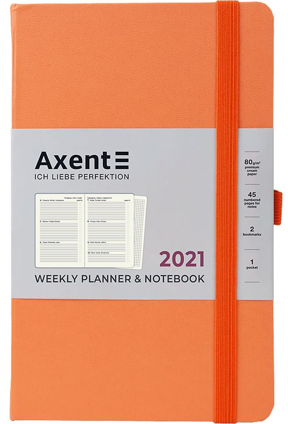  «Еженедельник Axent Partner Strong 2021 Персиковый (8505-21-42-a)», бренда Axent - фото №1
