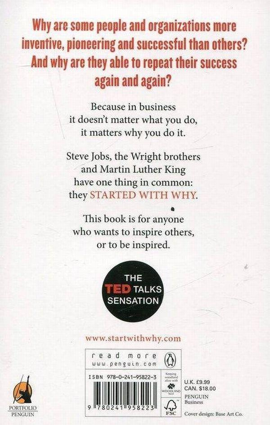 Паперова книга «Start With Why. How Great Leaders Inspire Everyone To Take Action», автор Саймон Сінек - фото №1