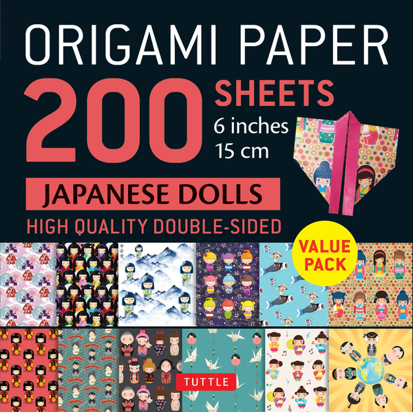 Паперова книга «Origami Paper. 200 sheets. Japanese Dolls. 15 cm» - фото №1