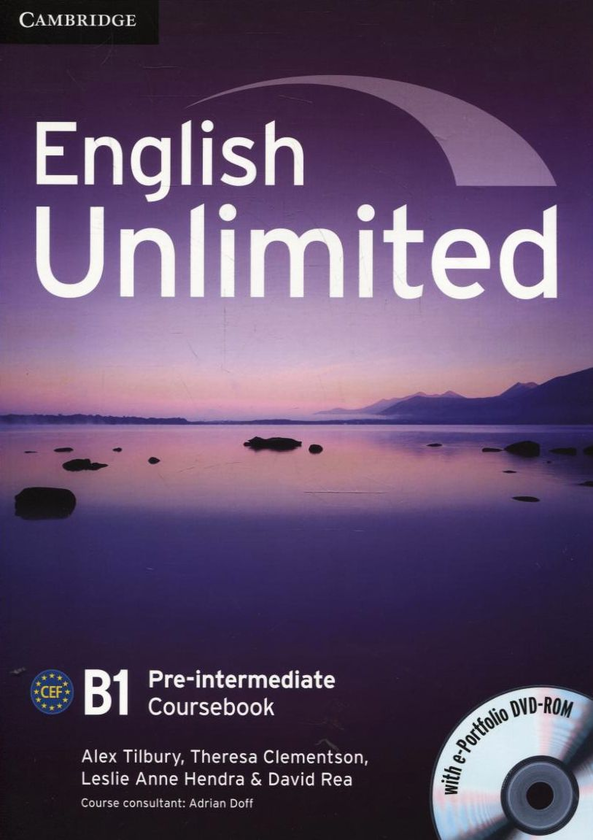 Паперова книга «English Unlimited Pre-intermediate Coursebook (With e-Portfolio DVD-Rom)», авторів Алекс Тілбері, Тереза Клементсон, Леслі Енн Хендра, Девід Річардс - фото №1