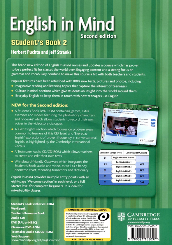 Бумажная книга «English in Mind. Student's Workbook. Second Edition (+DVD)», автор Герберт Пухта - фото №1