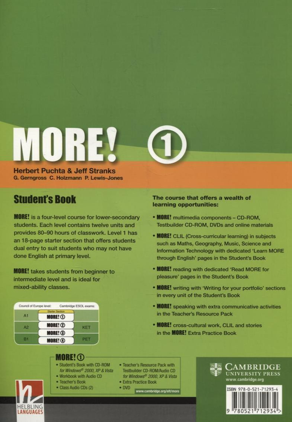 [object Object] «More! Level 1. Student's Book (+ Interactive CD-ROM)», авторів Герберт Пухта, Джефф Стренкс, Гюнтер Гернгросс, Крістіан Хольцманн, Пітер Льюїс-Джонс - фото №3 - мініатюра