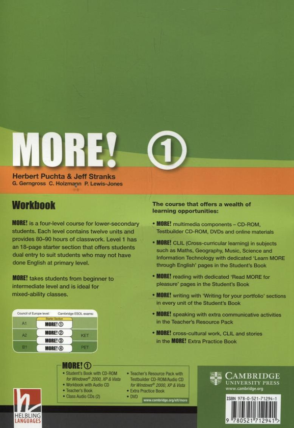 [object Object] «More! Level 1. Workbook (+ CD-ROM)», авторів Герберт Пухта, Джефф Стренкс, Гюнтер Гернгросс, Крістіан Хольцманн, Пітер Льюїс-Джонс - фото №3 - мініатюра