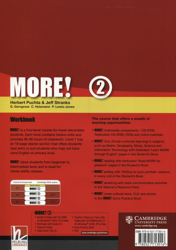 [object Object] «More! Level 2. Workbook (+ CD-ROM)», авторов Герберт Пучта, Джефф Стренкс, Гюнтер Гернгросс, Кристиан Хольцманн, Питер Льюис-Джонс - фото №3 - миниатюра