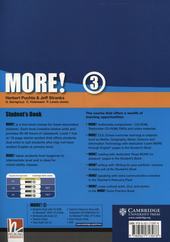 Бумажная книга «More! Level 3. Student's Book (+ Interactive CD-ROM)», авторов Герберт Пучта, Джефф Стренкс, Гюнтер Гернгросс, Питер Льюис-Джонс, Кристиан Хольцманн - фото №3 - миниатюра