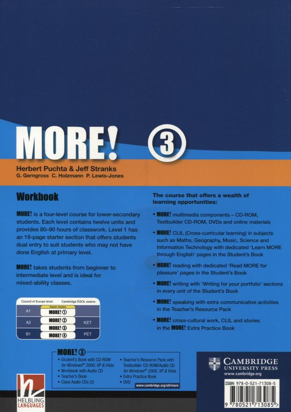 [object Object] «More! Level 3. Workbook (+ CD-ROM)», авторов Герберт Пухта, Джефф Стрэнкс, Гюнтер Гернгросс, Кристиан Хольцманн, Питер Льюис-Джонс - фото №3 - миниатюра