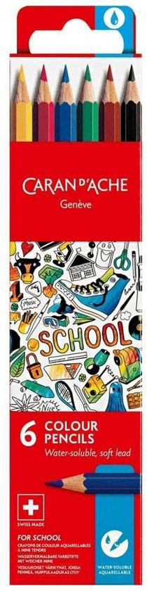 «Набір Акварельних Олівців Caran d'Ache School Line 6 кольорів (1290.706)», бренду Caran d'Ache - фото №1