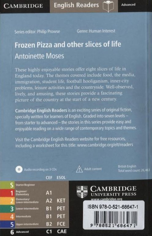 Бумажная книга «Frozen Pizza and other slices of life. Level 6 (+ 3 CD-ROM)», автор Антонетта Моузес - фото №1