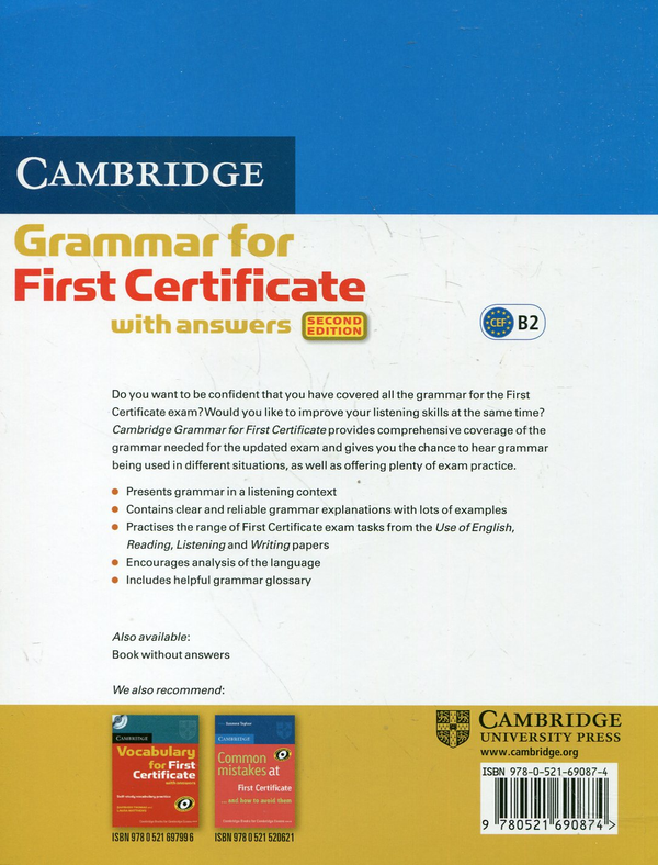 [object Object] «Cambridge Grammar for First Certificate with Answers (+ CD-ROM)», авторів Луиза Хашеми, Барбара Томас - фото №3 - мініатюра