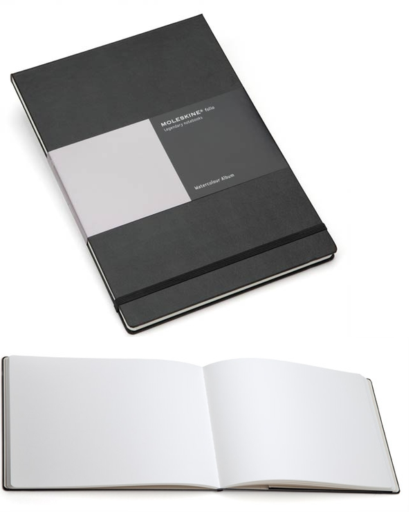 «Альбом для акварели Moleskine Folio Art формата А3 Черный (BF852EN)», бренда Moleskine - фото №1