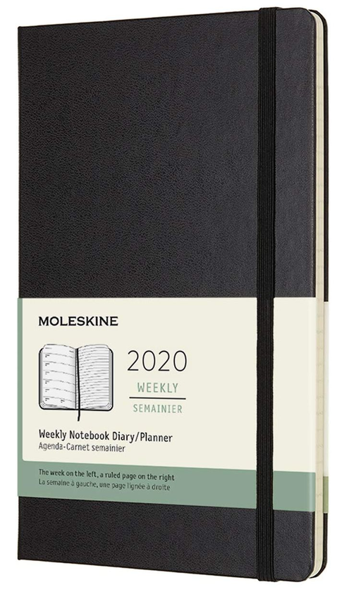  «Еженедельник Moleskine на 2020 год Черный (DHB12WN3Y20)», бренда Moleskine - фото №1