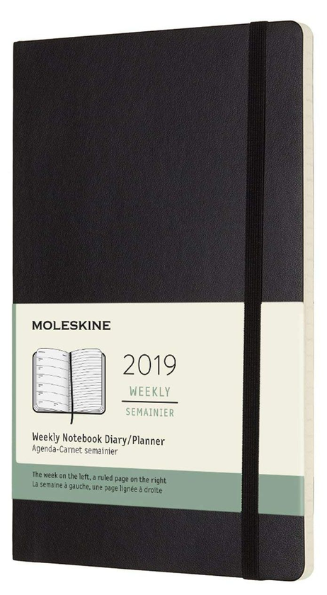  «Еженедельник Moleskine на 2019 год черный (DSB12WN3Y19)», бренда Moleskine - фото №1