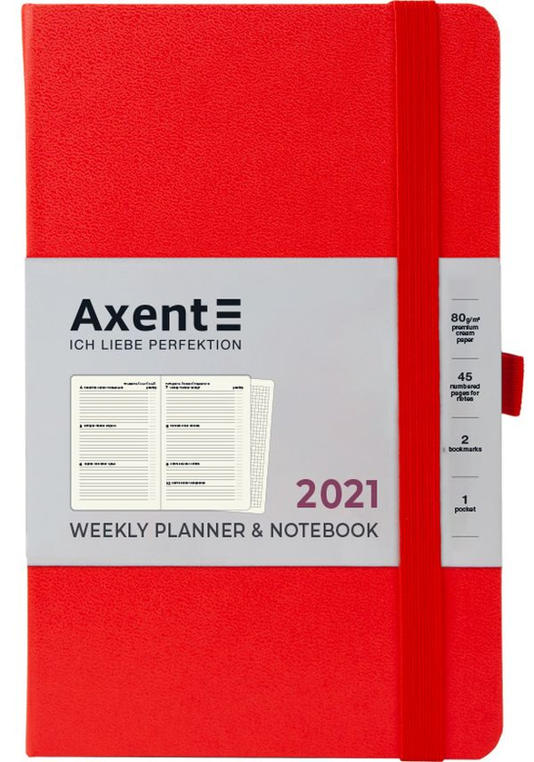  «Еженедельник Axent Partner Strong 2021 Красный (8505-21-05-a)», бренда Axent - фото №1