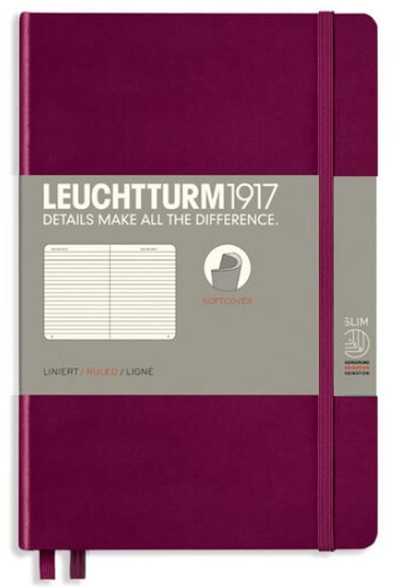  «Блокнот Leuchtturm1917 Paperback Линия Винный (359684)», бренда Leuchtturm1917 - фото №1