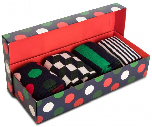  «Носки Happy Socks Holiday Big Dot Gift Box 4 пары 41-46 р (XBDO09-4000)», бренда Happy Socks - фото №1