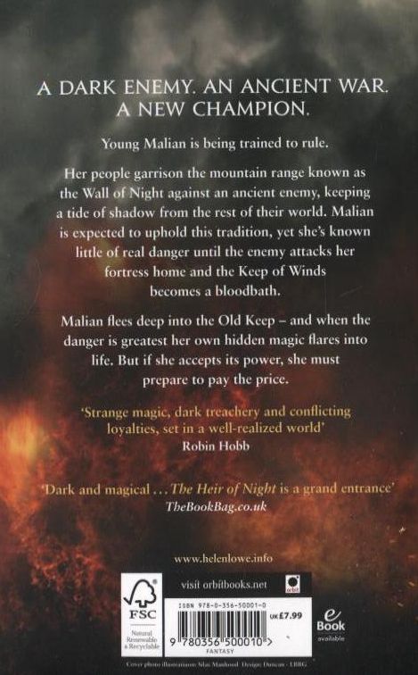 Паперова книга «The Heir Of Night: The Wall of Night: Book One», автор Гелен Лоу - фото №1