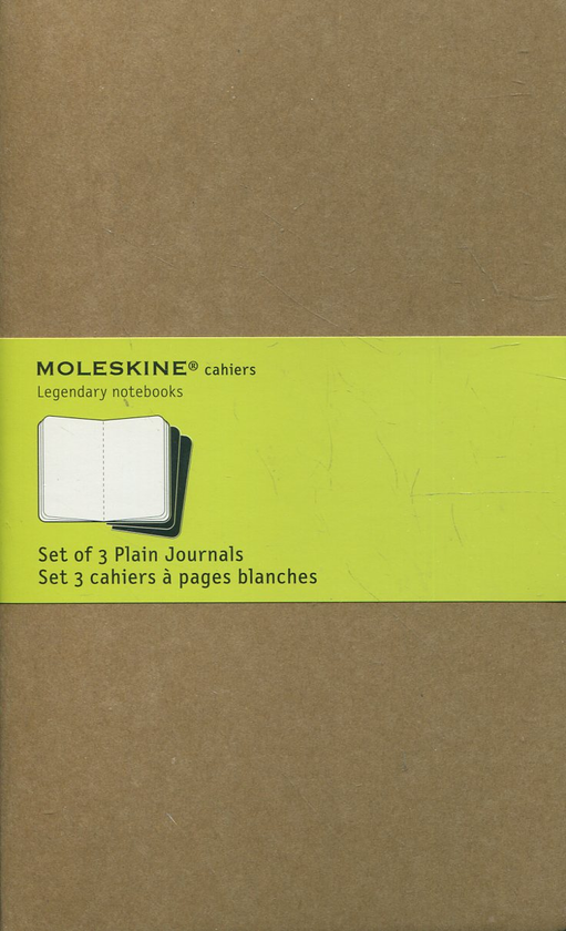 «3 журнала для записей Moleskine Cahier Бежевые нелинованные (QP418EN)», бренда Moleskine - фото №1
