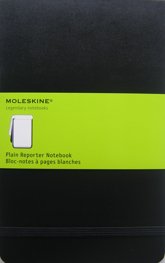  «Записная книжка репортера Moleskine Черная нелинованная (QP518F#978-88-8370-553-3)», бренда Moleskine - фото №1