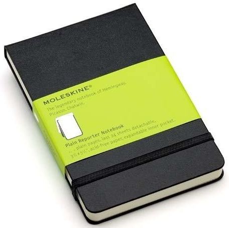  «Записная книжка репортера Moleskine Черная нелинованная (QP518F#978-88-8370-553-3)», бренда Moleskine - фото №1