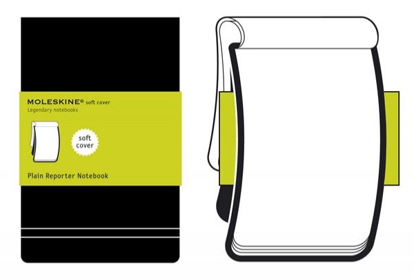  «Записная книжка репортера Moleskine Черная нелинованная (QP518F#978-88-8370-553-3)», бренда Moleskine - фото №1
