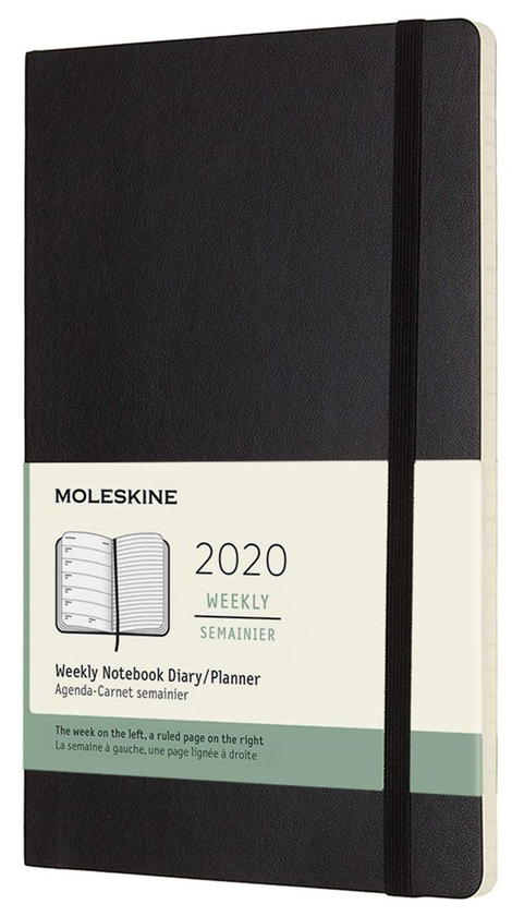  «Еженедельник Moleskine на 2020 год Черный (DSB12WN3Y20)», бренда Moleskine - фото №1