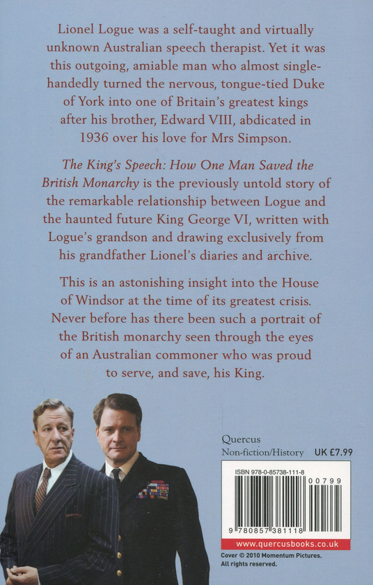 Бумажная книга «The King's Speech», авторов Марк Лог, Питер Конради - фото №1