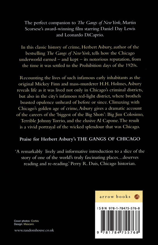 Бумажная книга «The Gangs Of Chicago», автор Герберт Асбури - фото №1