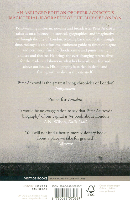 Бумажная книга «London», автор Питер Акройд - фото №1