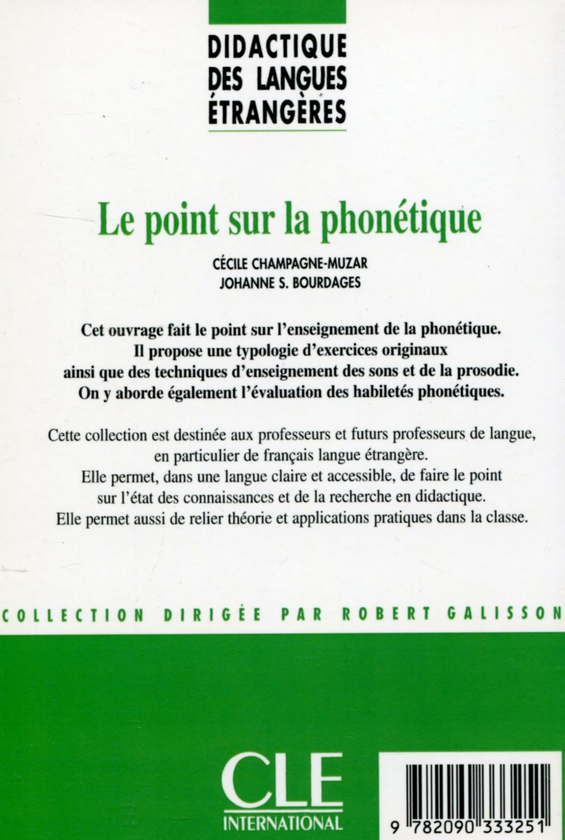 Паперова книга «Le Point sur la phonétique», авторів Сесіль Шампань-Музар, Джоанн С. Бурде - фото №1
